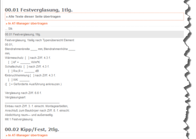 Ausgabe des Ausschreibungstextes