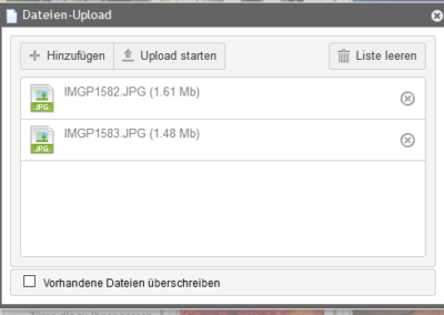 Upload von mehreren Dateien per Dialog