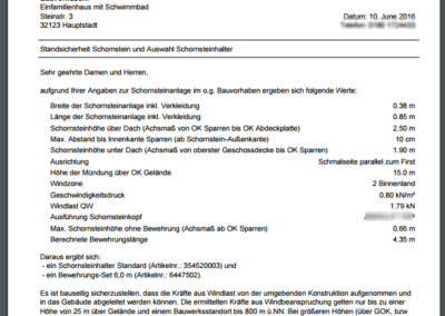 Berechnungsausgabe als PDF